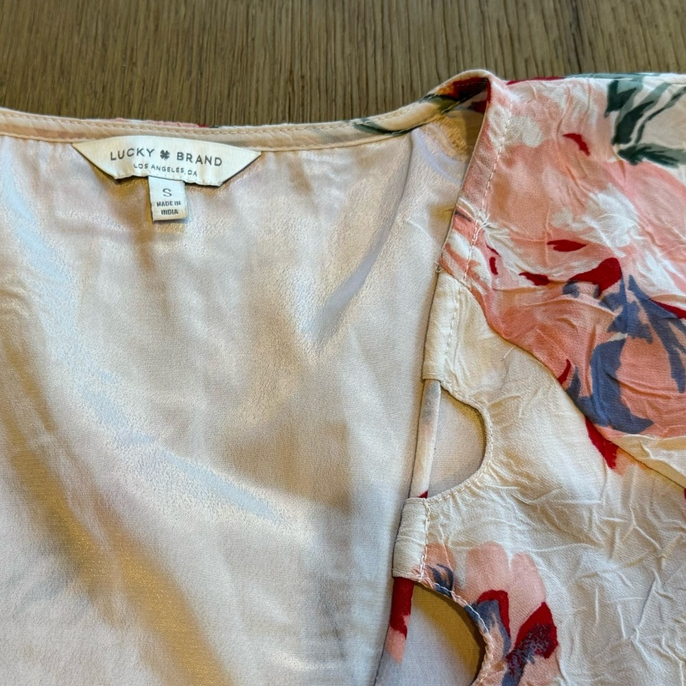 Lucky Brand / Floral Peasant Blouse Sz S - Picture 2 of 11